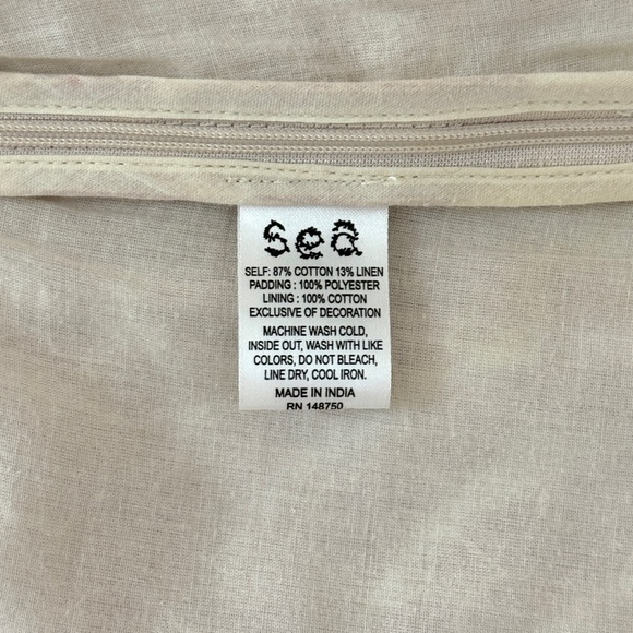 SEA New York Midi Quilted Floral Henrietta Linen-Blend Skirt - Picture 7 of 7